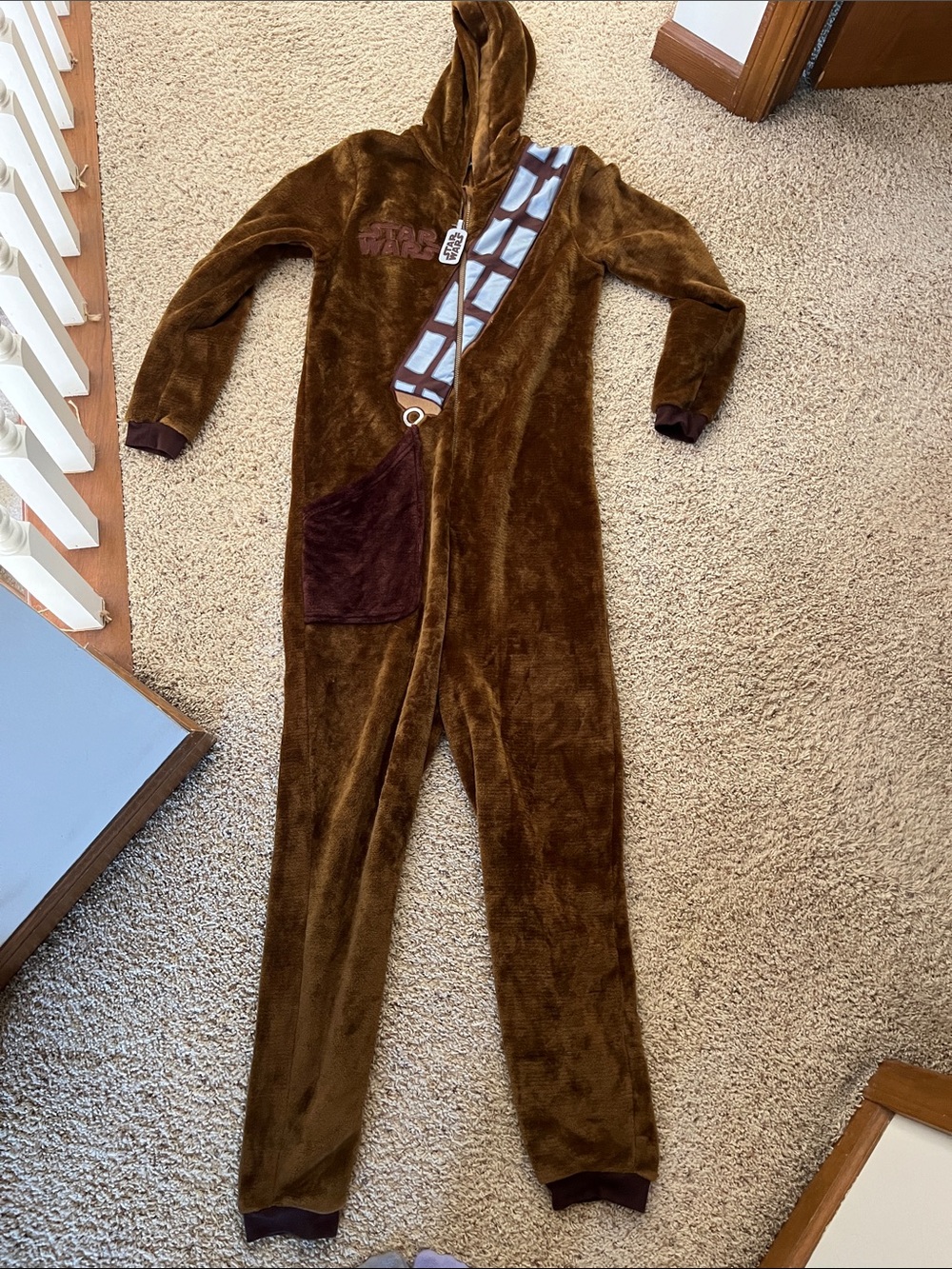 Adult Star Wars Brown Chewbacca zip up One-Piece